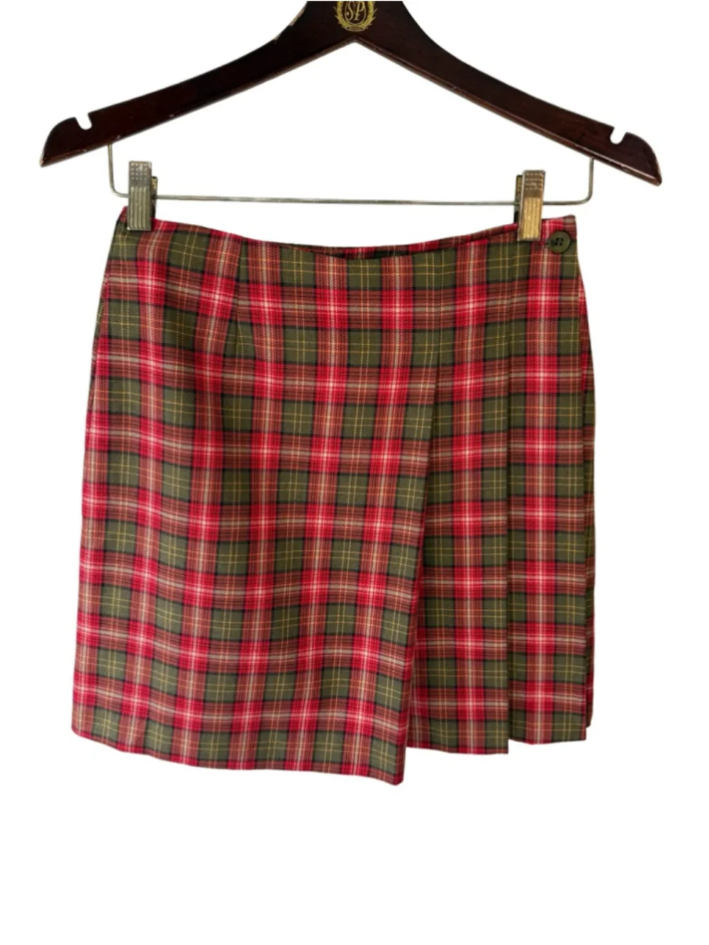 Accomplice Vintage Y2K Plaid Mini Skirt in Red and Green Size 3 Preppy 90s